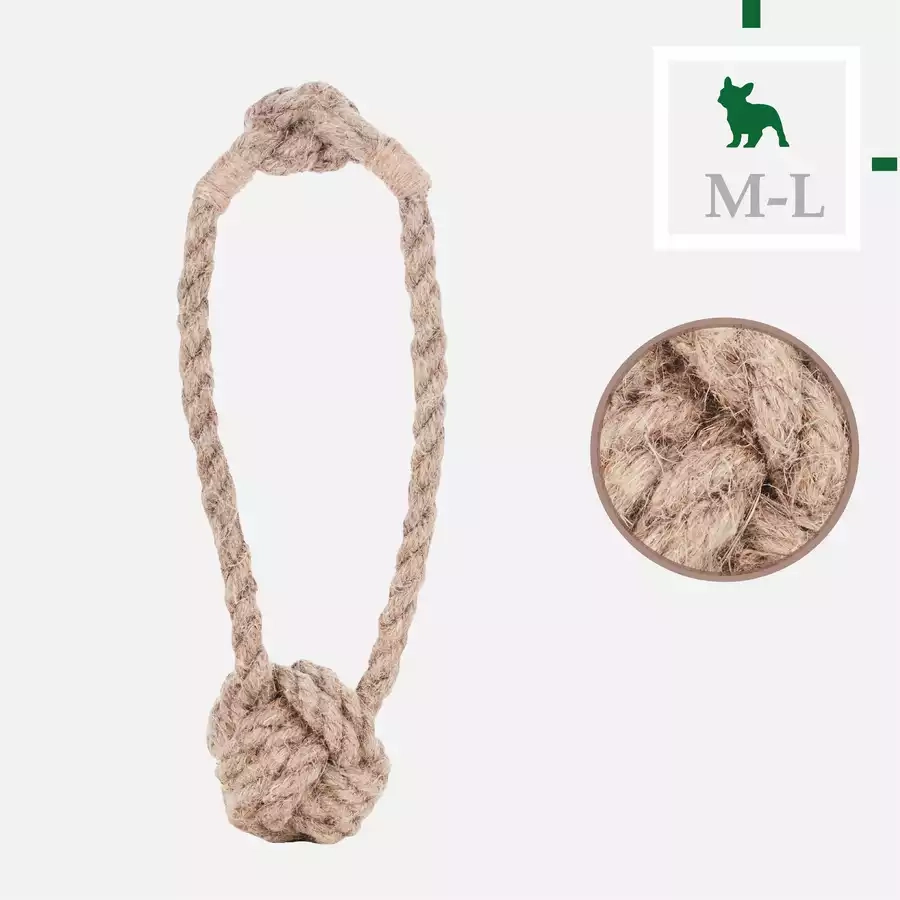 Piłka z uchwytem ze sznura konopnego