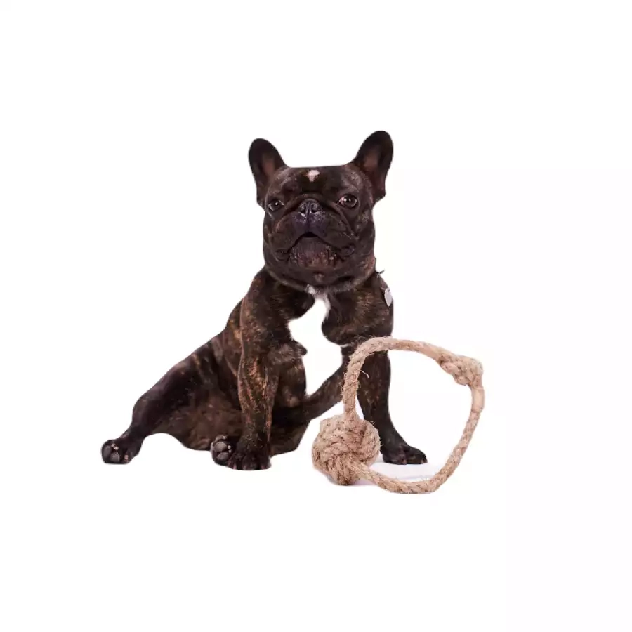 Piłka z uchwytem ze sznura konopnego rozmiar M-L